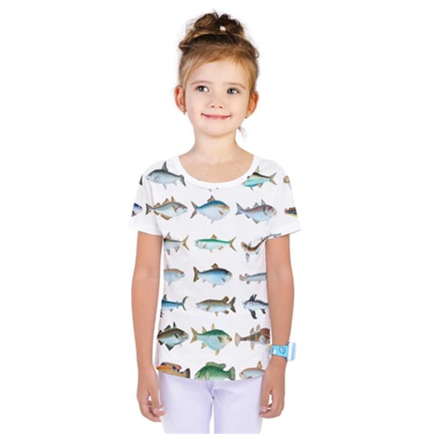 Ml 6-6 Fish Kids  One Piece Tee by ArtworkByPatrick