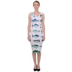 Ml 6-6 Fish Sleeveless Pencil Dress by ArtworkByPatrick