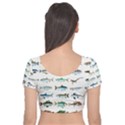 ML 6-6 Fish Velvet Short Sleeve Crop Top  View2