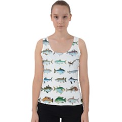 Ml 6-6 Fish Velvet Tank Top by ArtworkByPatrick