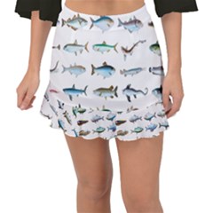 Ml 6-6 Fish Fishtail Mini Chiffon Skirt by ArtworkByPatrick