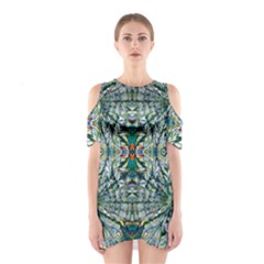 Pattern Design Pattern Geometry Shoulder Cutout One Piece Dress by Pakrebo