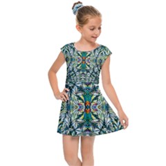 Pattern Design Pattern Geometry Kids  Cap Sleeve Dress by Pakrebo