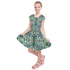 Pattern Design Pattern Geometry Kids  Short Sleeve Dress by Pakrebo