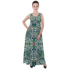 Pattern Design Pattern Geometry Empire Waist Velour Maxi Dress