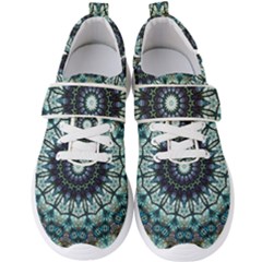 Pattern Abstract Background Art Men s Velcro Strap Shoes