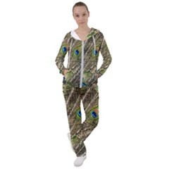 Green Peacock Feathers Color Plumage Women s Tracksuit