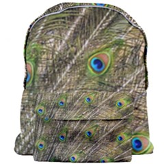 Green Peacock Feathers Color Plumage Giant Full Print Backpack by Pakrebo