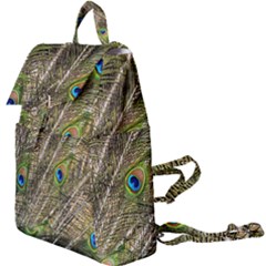 Green Peacock Feathers Color Plumage Buckle Everyday Backpack