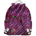 Red Peacock Feathers Color Plumage Top Flap Backpack View3