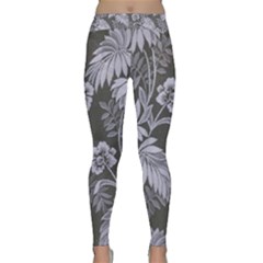 Curtain Ornament Flowers Leaf Classic Yoga Leggings by Pakrebo