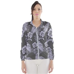 Curtain Ornament Flowers Leaf Windbreaker (women) by Pakrebo