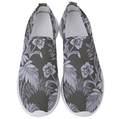 Curtain Ornament Flowers Leaf Men s Slip On Sneakers