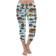 Ml 6-7 Fish Capri Winter Leggings  by ArtworkByPatrick