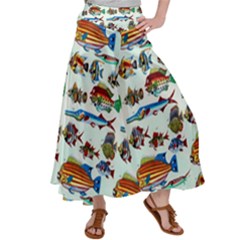 Ml 6-7 Fish Satin Palazzo Pants