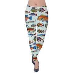 Ml 6-7 Fish Velvet Leggings by ArtworkByPatrick