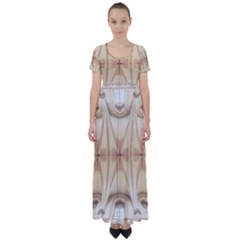 Wells Cathedral Wells Cathedral High Waist Short Sleeve Maxi Dress by Pakrebo