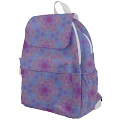 Violet Mandala Floral Pattern Top Flap Backpack by WensdaiAmbrose