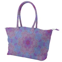 Violet Mandala Floral Pattern Canvas Shoulder Bag