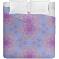 Violet Mandala Floral Pattern Duvet Cover Double Side (king Size) by WensdaiAmbrose