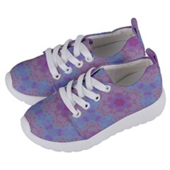 Violet Mandala Floral Pattern Kids  Lightweight Sports Shoes by WensdaiAmbrose