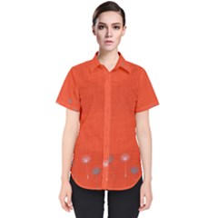 Dandelion Wishes - Red Women s Short Sleeve Shirt