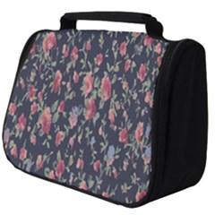 Polka Dotted Rosebuds Full Print Travel Pouch (big) by retrotoomoderndesigns