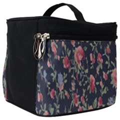 Polka Dotted Rosebuds Make Up Travel Bag (big) by retrotoomoderndesigns