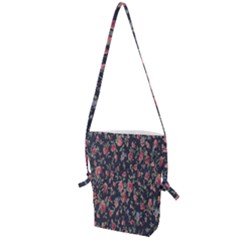 Polka Dotted Rosebuds Folding Shoulder Bag by retrotoomoderndesigns