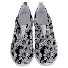 Black & White Floral No Lace Lightweight Shoes