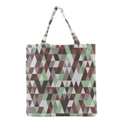 Coco Mint Triangles Grocery Tote Bag by WensdaiAmbrose