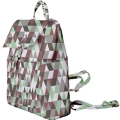 Coco Mint Triangles Buckle Everyday Backpack by WensdaiAmbrose