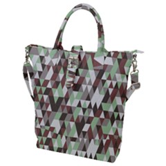 Coco Mint Triangles Buckle Top Tote Bag by WensdaiAmbrose