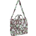 Coco Mint Triangles Square Shoulder Tote Bag View2