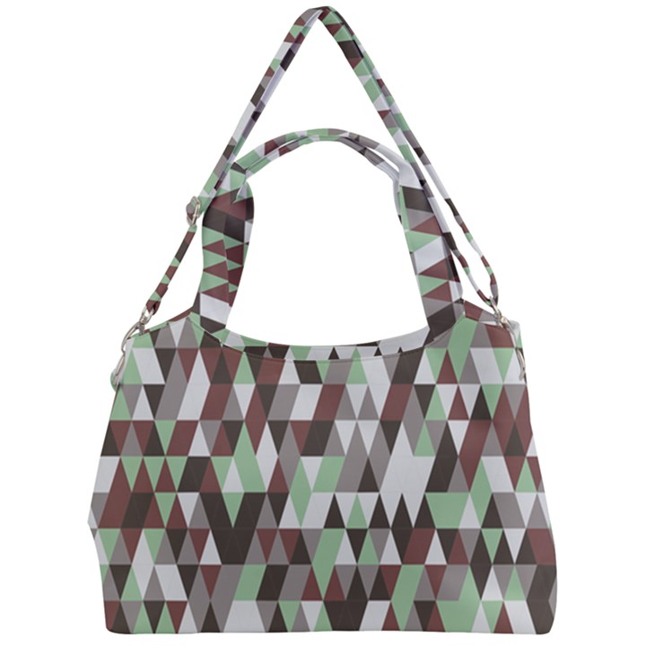 Coco Mint Triangles Double Compartment Shoulder Bag