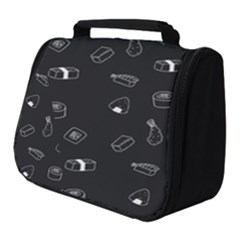 Sushi Pattern - Greyscale Full Print Travel Pouch (small)