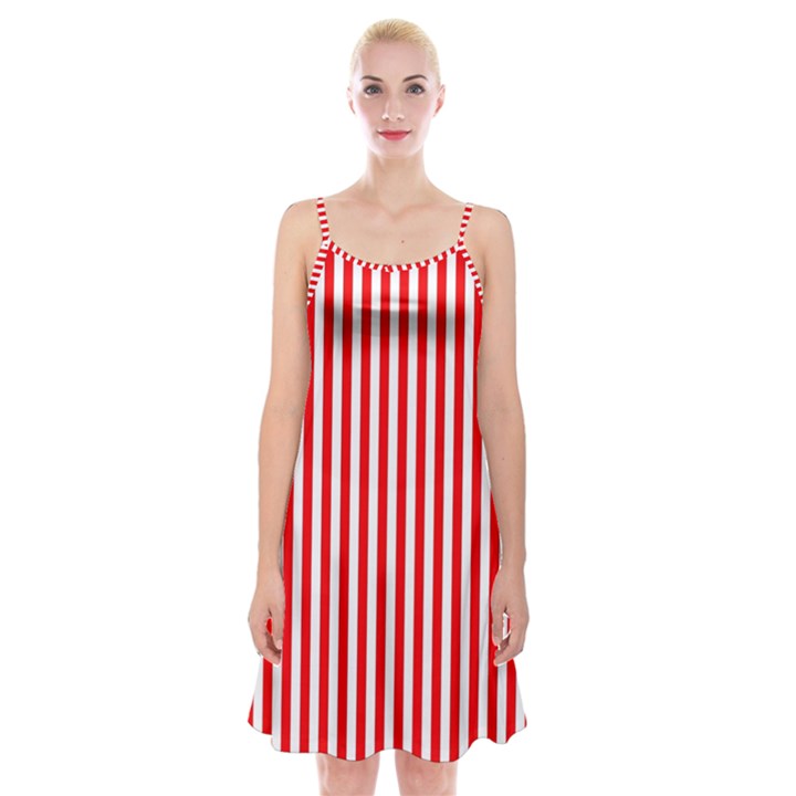 Candy Stripes Spaghetti Strap Velvet Dress