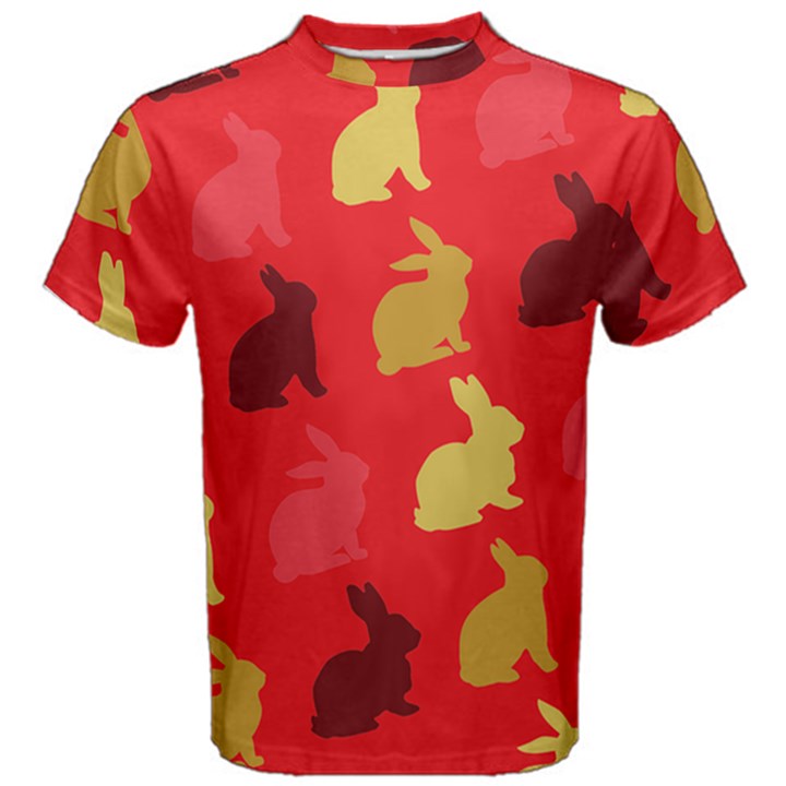 Rabbit, Rabbit - Red Men s Cotton Tee