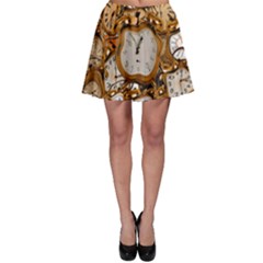 Time Clock Watches Skater Skirt by Mariart