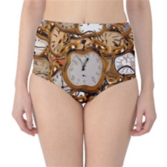 Time Clock Watches Classic High-waist Bikini Bottoms by Mariart