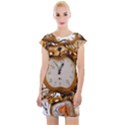 Time Clock Watches Cap Sleeve Bodycon Dress View1