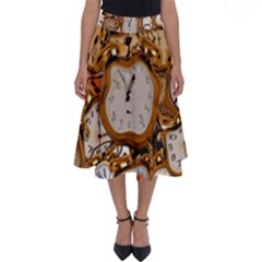 Time Clock Watches Perfect Length Midi Skirt