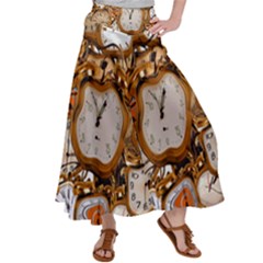 Time Clock Watches Satin Palazzo Pants