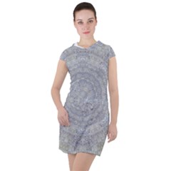 Lace Flower Planet And Decorative Star Drawstring Hooded Dress