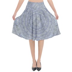 Lace Flower Planet And Decorative Star Flared Midi Skirt by pepitasart