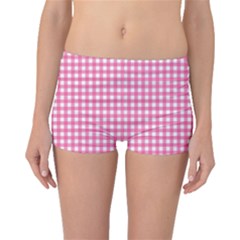 Pink Gingham Boyleg Bikini Bottoms by retrotoomoderndesigns