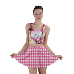 Pink Gingham Mini Skirt by retrotoomoderndesigns