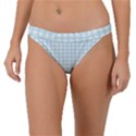 Blue Gingham Band Bikini Bottom View1