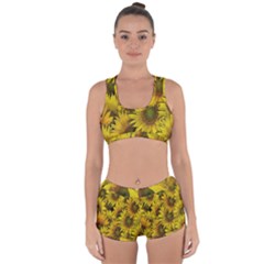 Surreal Sunflowers Racerback Boyleg Bikini Set by retrotoomoderndesigns