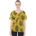 Surreal Sunflowers V-Neck Dolman Drape Top View1